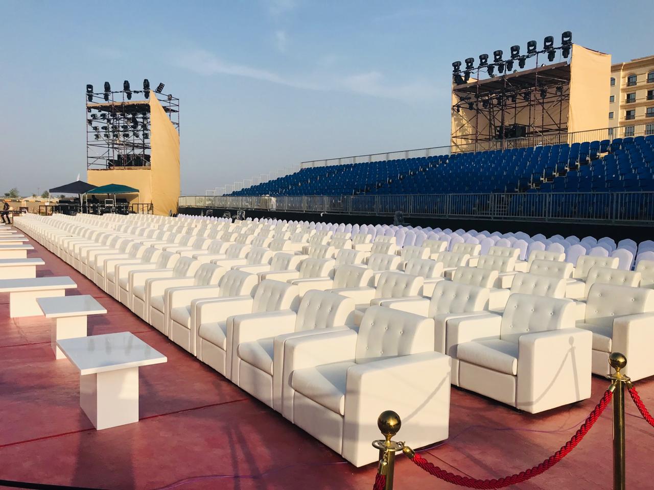 Single Seater Sofa and Bleacher Rentel Service